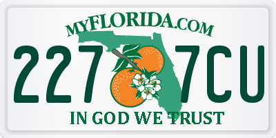 FL license plate 2277CU