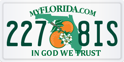 FL license plate 2278IS