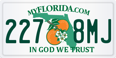 FL license plate 2278MJ