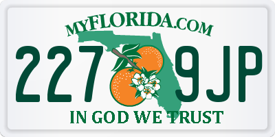 FL license plate 2279JP