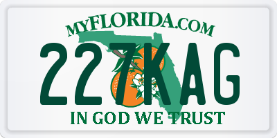 FL license plate 227KAG