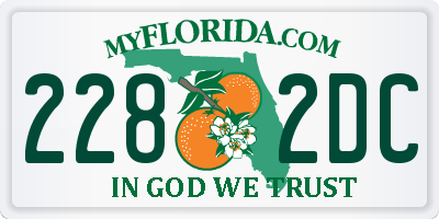 FL license plate 2282DC