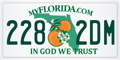 FL license plate 2282DM
