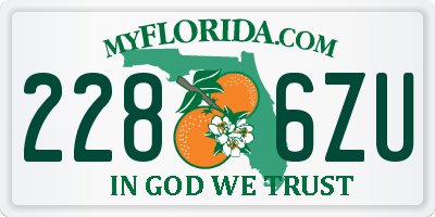 FL license plate 2286ZU