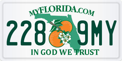 FL license plate 2289MY