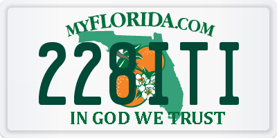 FL license plate 228ITI