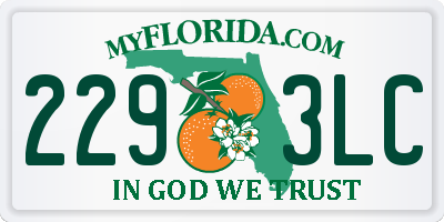 FL license plate 2293LC