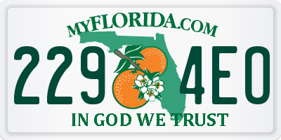 FL license plate 2294EO