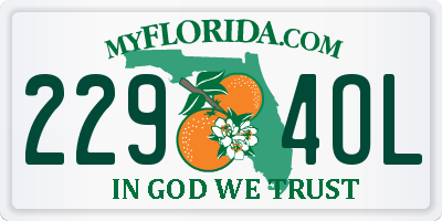 FL license plate 2294OL