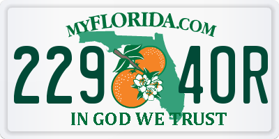 FL license plate 2294OR