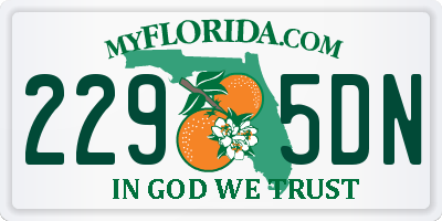 FL license plate 2295DN