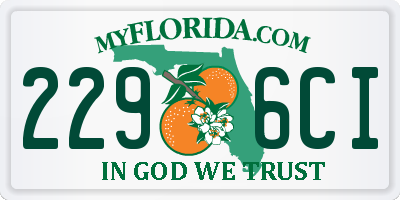 FL license plate 2296CI