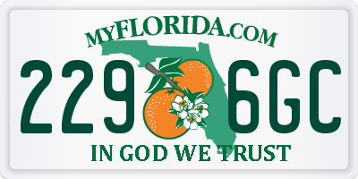 FL license plate 2296GC