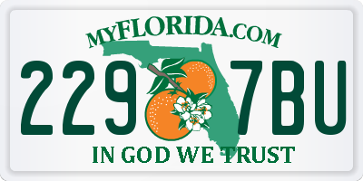FL license plate 2297BU