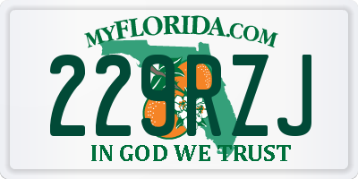 FL license plate 229RZJ