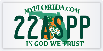 FL license plate 22ASPP