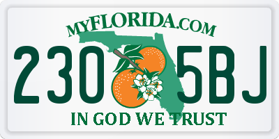 FL license plate 2305BJ