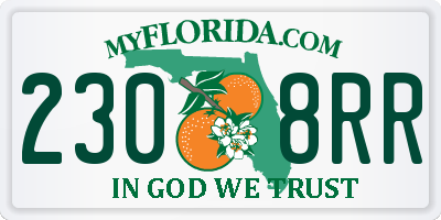 FL license plate 2308RR