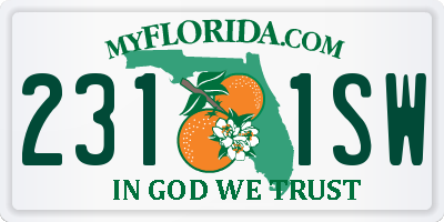 FL license plate 2311SW