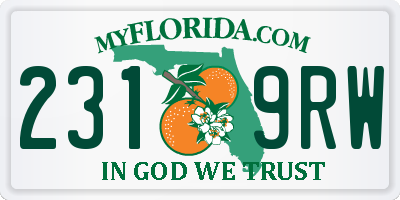 FL license plate 2319RW