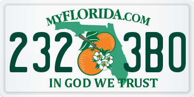 FL license plate 2323BO