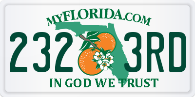 FL license plate 2323RD