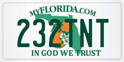 FL license plate 232TNT