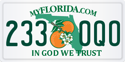 FL license plate 2330QO