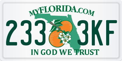 FL license plate 2333KF