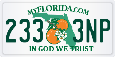 FL license plate 2333NP