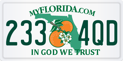 FL license plate 2334QD