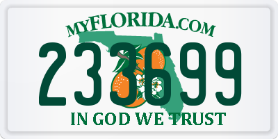 FL license plate 233699