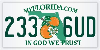 FL license plate 2336UD