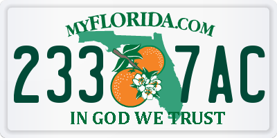 FL license plate 2337AC