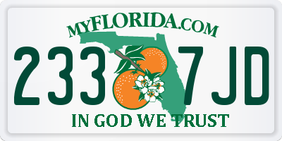FL license plate 2337JD