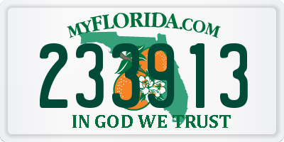 FL license plate 233913