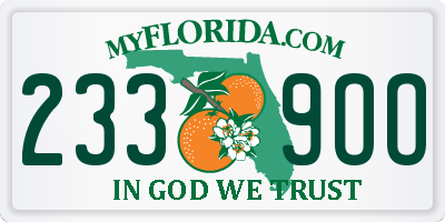 FL license plate 2339OO