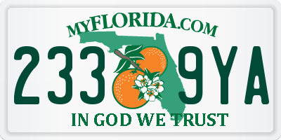 FL license plate 2339YA