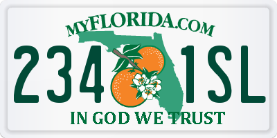 FL license plate 2341SL