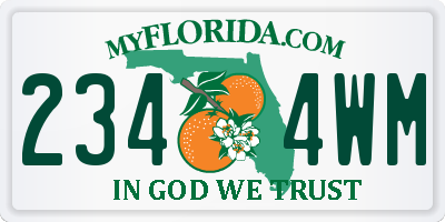 FL license plate 2344WM