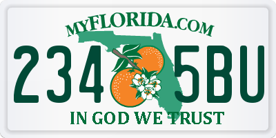 FL license plate 2345BU