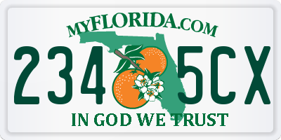 FL license plate 2345CX