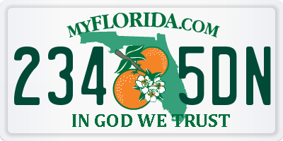 FL license plate 2345DN