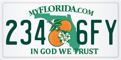 FL license plate 2346FY