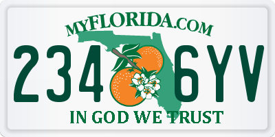 FL license plate 2346YV
