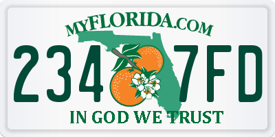FL license plate 2347FD