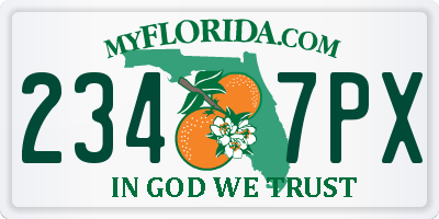 FL license plate 2347PX