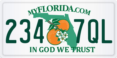 FL license plate 2347QL