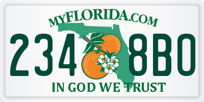 FL license plate 2348BO