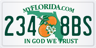 FL license plate 2348BS